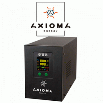 Гібридне ДБЖ AXIOMA energy IS-800, 500Вт, 12В, MPPT контролер 20A, чиста синусоїда 