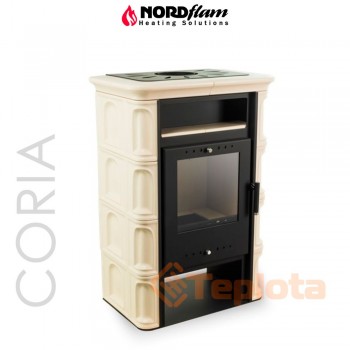  Кахельна камінна піч Nordflam Coria Cappucino Cream 6 кВт 
