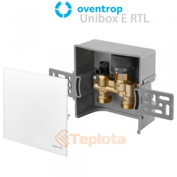  Набор регулювання теплої підлоги Oventrop Unibox E RTL, біле скло, 1022760 
