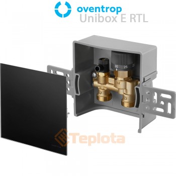  Набор регулювання теплої підлоги Oventrop Unibox E RTL, чорне скло, 1022761 