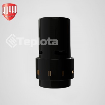  Термоголовка рідинна Royal Thermo Danfoss Click Design (чорна) 