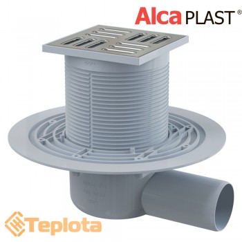  Alcaplast Зливний трап APV1321 105х105/50 мм, решітка з нержавіючої сталі, комбінований гідрозатвор 