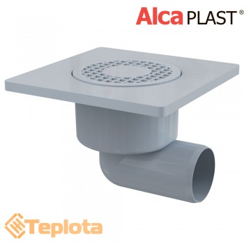  Alcaplast Зливний трап APV3 150х150/50 мм, решітка з поліпропілену, мокрий гідрозатвор 