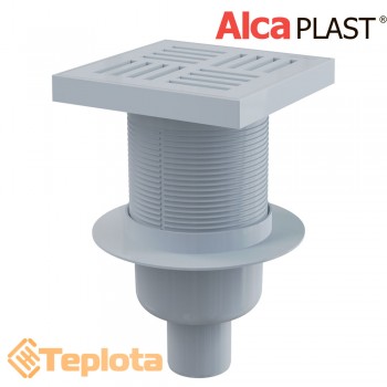  Alcaplast Зливний трап APV6211 150х150/50 мм, решітка з поліпропілену, мокрий гідрозатвор 