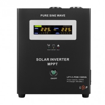  Сонячний інвертор (ДБЖ) LogicPower LPY-С-PSW-1500VA (1050Вт) MPPT 24V (LP19541)+ подарунок  Безкоштовна доставка   