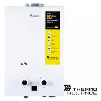  Газова колонка димохідна Thermo Alliance Compact JSD 20-10CL 10 л біла+ подарунок  Безкоштовна доставка   