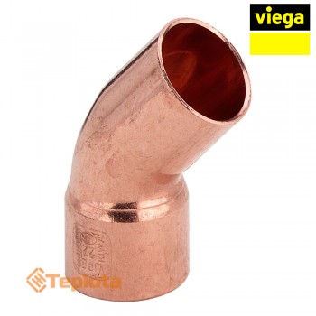  Viega Коліно 45гр під пайку 28 (відвід 45 однорозтрубний Cu мідь, Viega 95040), арт. 101336 