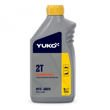  Олія YUKO MOTORMIX 2T для двотактних бензинових двигунів (генератори 2Т, мотокоси, бензопили), каністра 1л, PEТ (2971) 