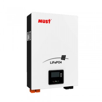  Акумуляторна батарея Must LiFePO4 LP16-24200 25.6V 200Ah,5,12kWh,BMS100A@8S CAN&RS485 WI-FI, IP21,6000Cycle 450 x 395 x 224 , 45kg, монтаж на стіну+ подарунок  Безкоштовна доставка   