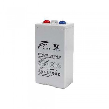  Акумуляторна батарея RITAR OPzV 2-250, Gray Case, 2V 250.0Ah (1200 С) (206х124x355(390)) 19,5 кг Q1 / 36 