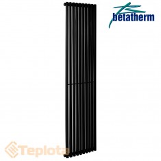  Вертикальний радіатор Betatherm BQ Quantum 1 1800x485, чорний (дизайнерський радіатор) 