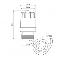  SD Сервопривід M30 x1,5 220V (N.C.) SD347 