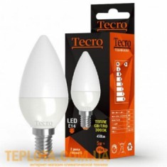 Світлодіодна лампа Tecro LED C38 5W 3000K E14 (T-C38-5W-3K-E14) 