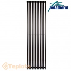  Вертикальний радіатор Betatherm Praktikum 1 1800x463, чорний (дизайнерський радіатор) 
