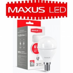 Світлодіодна лампа Светодиодная лампа  MAXUS LED G45 6W 4100K 220V E14 (1-LED-544) 