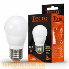Світлодіодна лампа Tecro LED G45 5W 3000K E27 (T-G45-5W-3K-E27) 