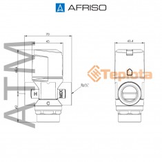  Afriso ATM 331 Клапан термостатичний 20-43°C, 3/4