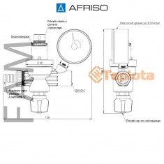  Afriso FAM Клапан для автоматичного заповнення системи, 0,5÷3,0 бар, внутрішня різьба G1/2