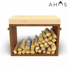  Стол - дровница AHOS Wood (специальное ржавое покрытие) 
