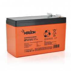  Аккумуляторна батарея MERLION AGM GP1272F2 PREMIUM 12 V 7,2 Ah ( 150 x 65 x 95 (100) ) Orange Q10 (GP1272F2PREMIUM) 