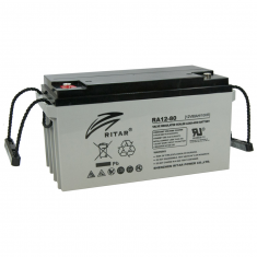  Акумуляторна батарея AGM RITAR DC12-80, Gray Case, 12V 80Ah ( 350 x 167 x 182 ) Q1 