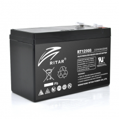  Акумуляторна батарея AGM RITAR RT1290B, Black Case, 12V 9.0Ah ( 151 х 65 х 94 (100) ) Q10 