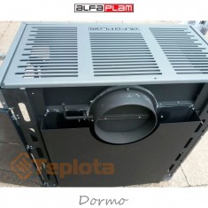  Дров'яна піч - камін Alfa-Plam Dormo 11 кВт чорна 