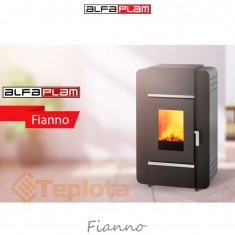  Дров'яна піч - камін Alfa-Plam Fianno 8 кВт чорна 