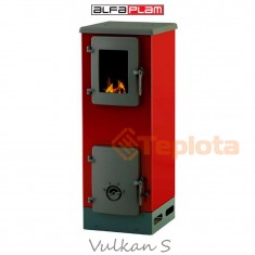  Дров'яна піч - камін Alfa-Plam Vulkan S 4 кВт червона 