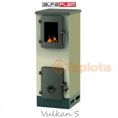  Дров'яна піч - камін Alfa-Plam Vulkan S 4 кВт слонова кістка 