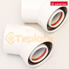  Ariston 3318037 Коліно 45, ø 80/125, 2шт, Димовидалення ø 80/125 (стандартні котли) 