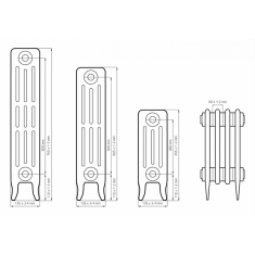  Warm Well Чавунна ретро батарея опалення Classik М 300 