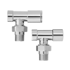  Inventa Комплект кутових кранів для підключення радіатора 1/2 хром 
