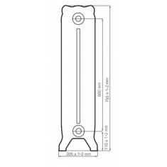  Warm Well Чавунний ретро радіатор опалення Retrox 600 