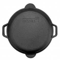  Brizoll M2860U-2 Сковорода чугунная 28 см с чугунной кришкой-сковородой 