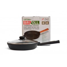  Brizoll O2440-P1-C Сковорода чавунна з кришкою Optima-Black 240 х 40 мм 