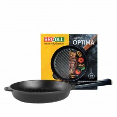  Brizoll O2440G-P1 Чавунна сковорода гриль Optima-Black 240 х 40 мм 