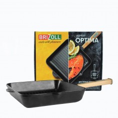  Brizoll O262650G-P Чавунна сковорода гриль Optima 260 х 260 х 50 мм 