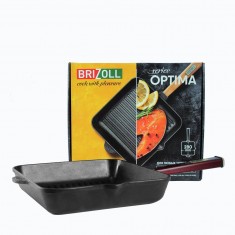  Brizoll O282850G-P2 Чавунна сковорода гриль Optima-Bordo 280 х 280 х 50 мм 