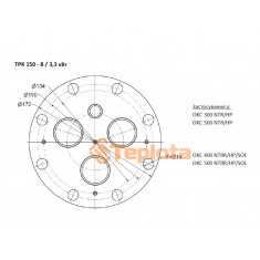  Drazice TPK 150–8/3,3 кВт Електричний тен водонагрівача, art. 2110427 