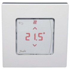  Danfoss Терморегулятор Icon2 RT, Display, +5...35 °C, програмований, дротовий, накладний, 24В, білий 