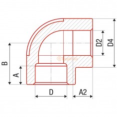  FV- Plast PPR Коліно 90° редукційне 25-20 мм (AA211025020) 
