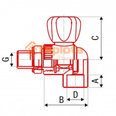  FV- Plast PPR Кран радіаторний 20х1/2 кутовий (AA290020012) 