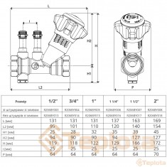  Giacomini R206BY004 Балансувальний клапан статичний 3/4