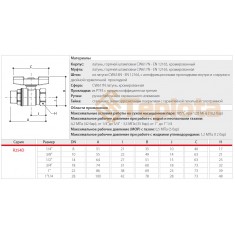  Giacomini R254X004 Кульовий кран 3/4 ВЗ 