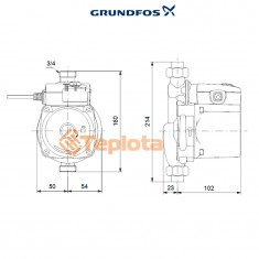  Циркуляційний насос GRUNDFOS UPA 15-90 N 1x230B арт. 99539041 для підвищення тиску води 