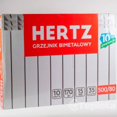  Радіатор біметалевий HERTZ 500/80 (10 секцій) 