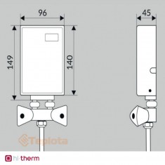  Проточний електричний водонагрівач Hi-therm JET-W 5.0 (душ) 