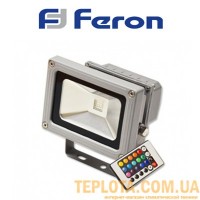  Світлодіодний прожектор Feron RGB з пультом ДК 10W 