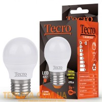 Світлодіодна лампа Tecro LED G45 6W 3000K E27 